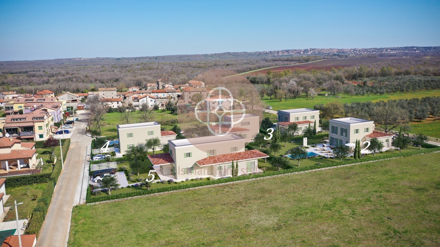 Photo of Modern villa under construction in a small town near Poreč