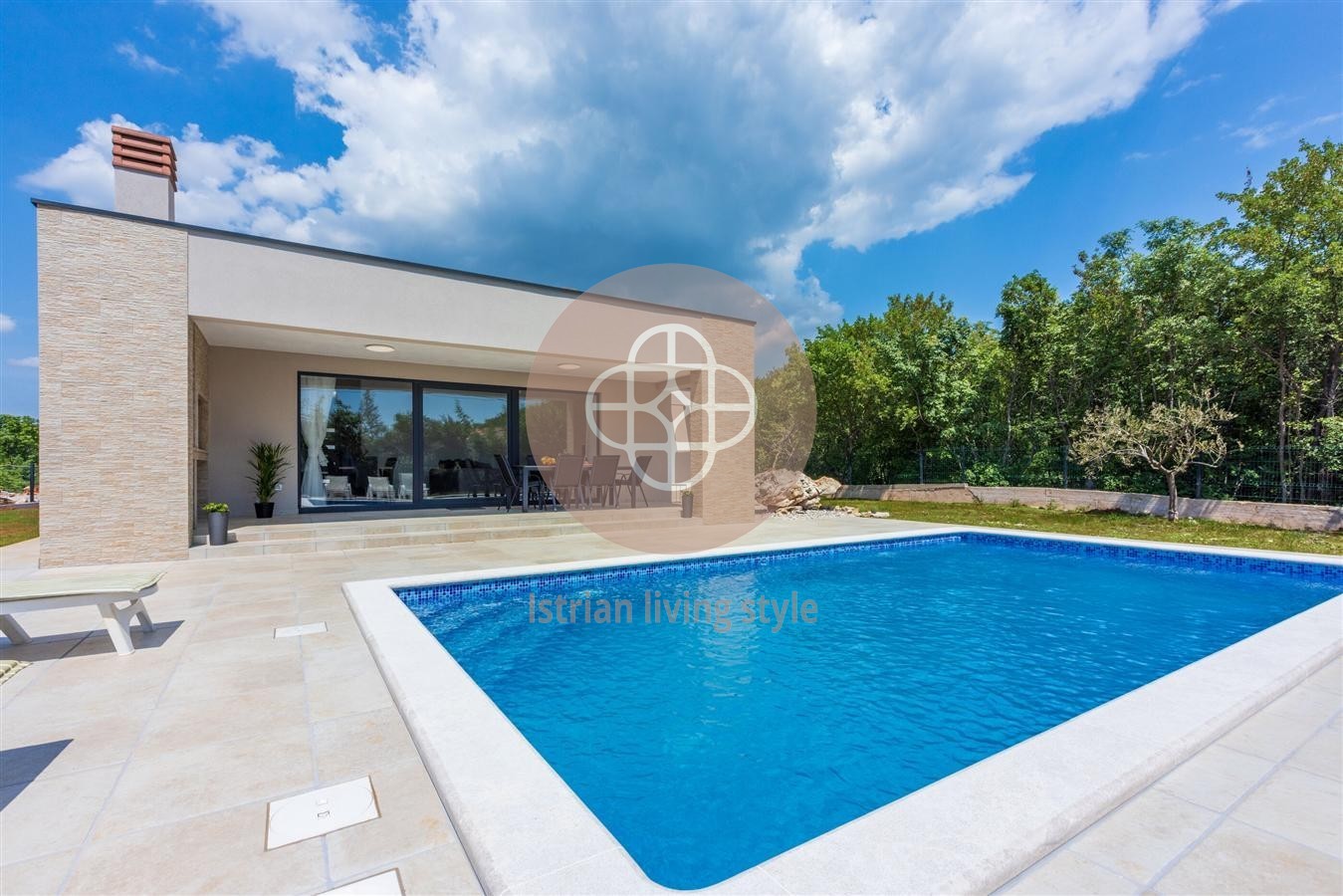 Photo of Beautiful one-story house with swimming pool near the sea, Istria - surroundings of the town of Labin.