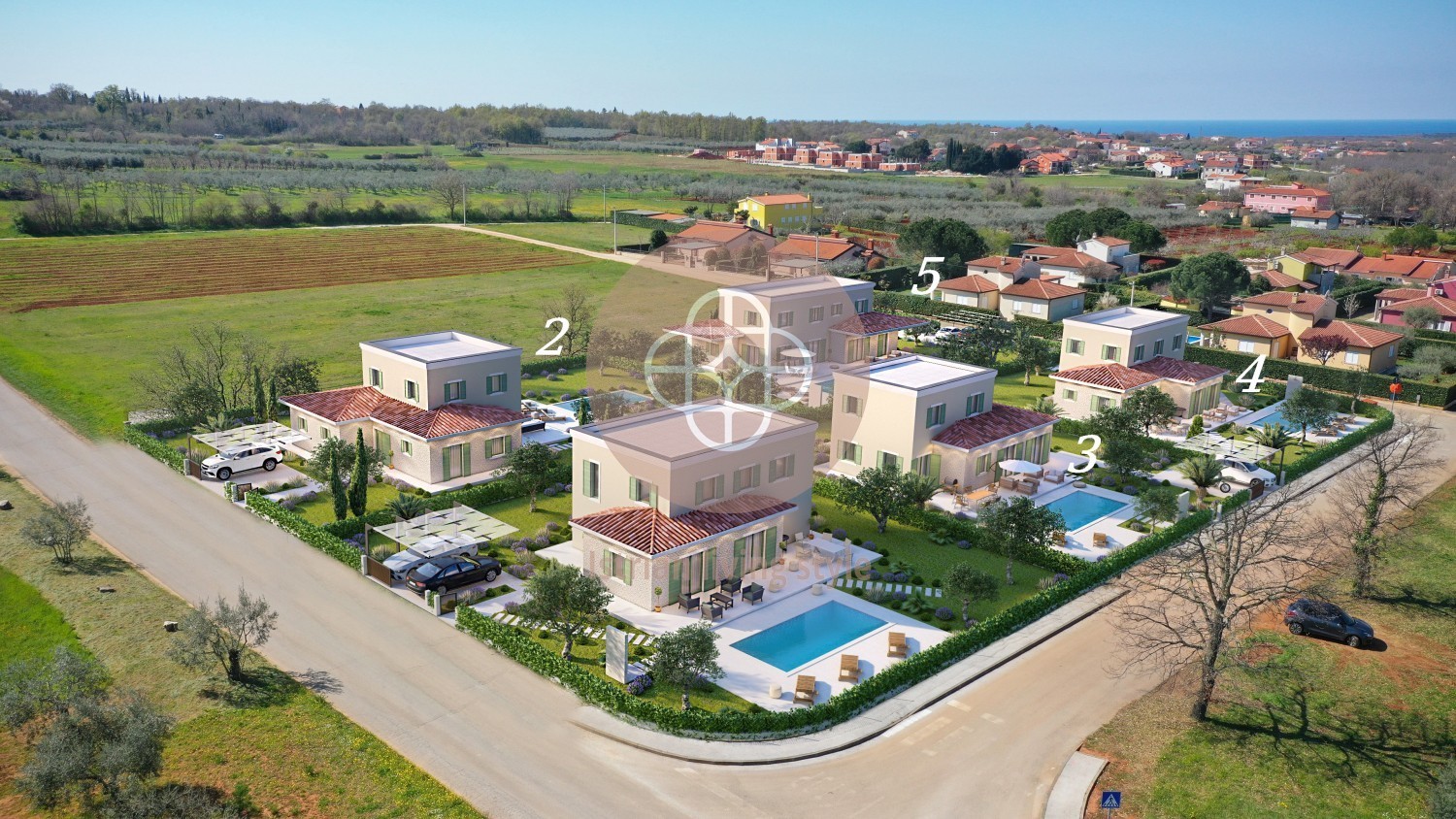 Photo of Modern villa under construction in a small town near Poreč