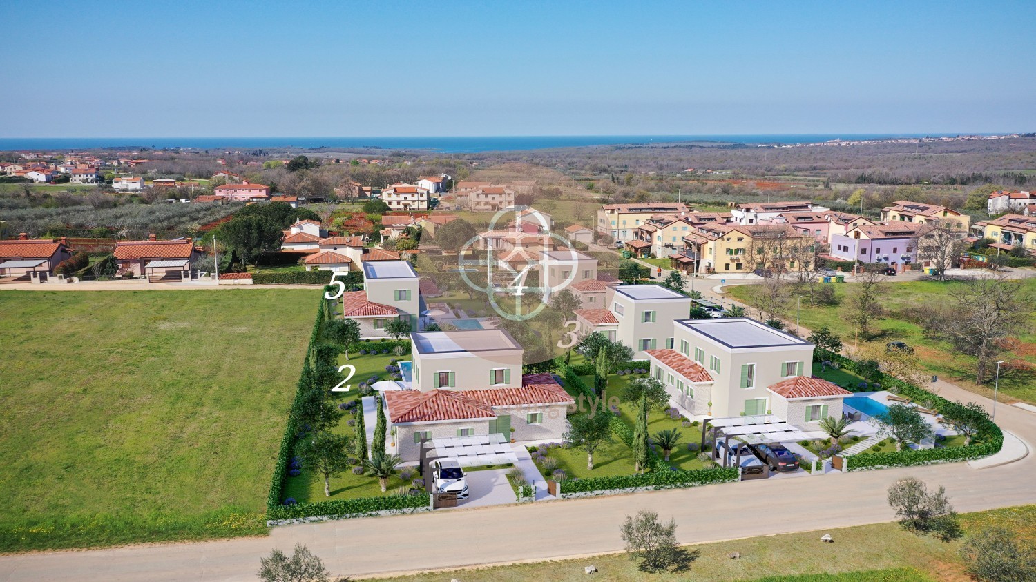 Photo of Modern villa under construction in a small town near Poreč