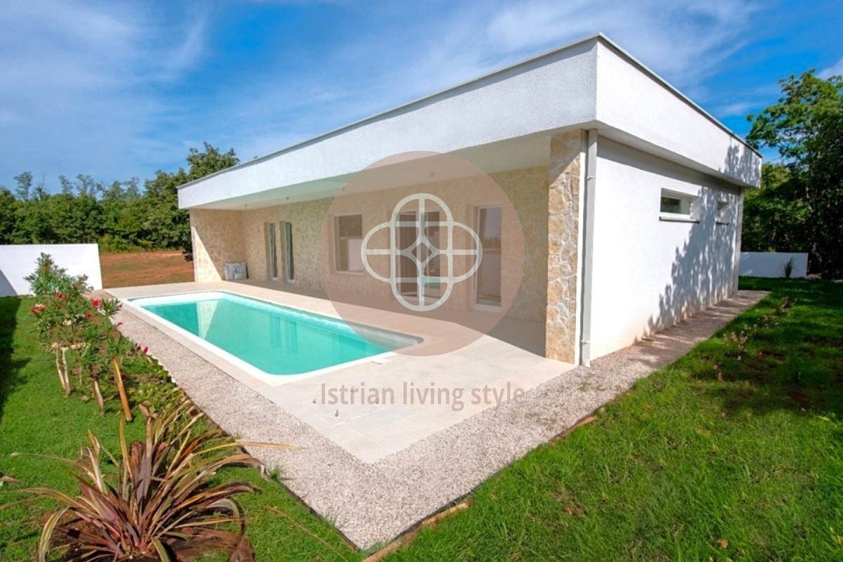 Beautiful new one-story house with a swimming pool in the vicinity of Labin! Accommodation in Labin